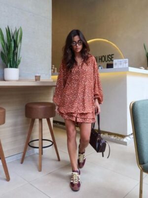 Conjunto flowers estampado