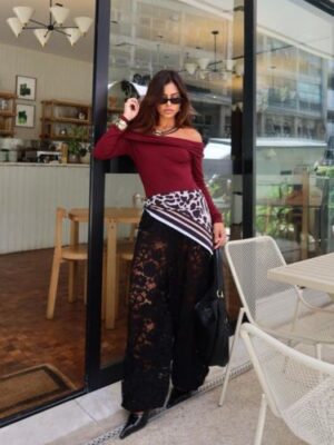 Calça aladin em renda